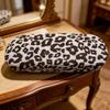 Leopard Print Metal Glasses Case With Flip Cover For Travel And Daily Use