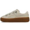 Platform Kiss Suede White Womens 366461-02