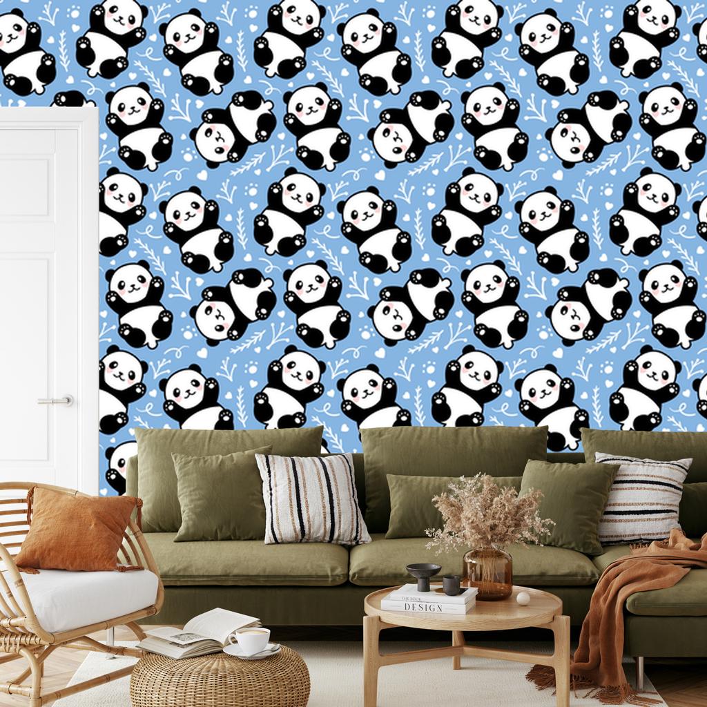 Panda Bears Wallpaper for Living Room and Bedroom 50x1000