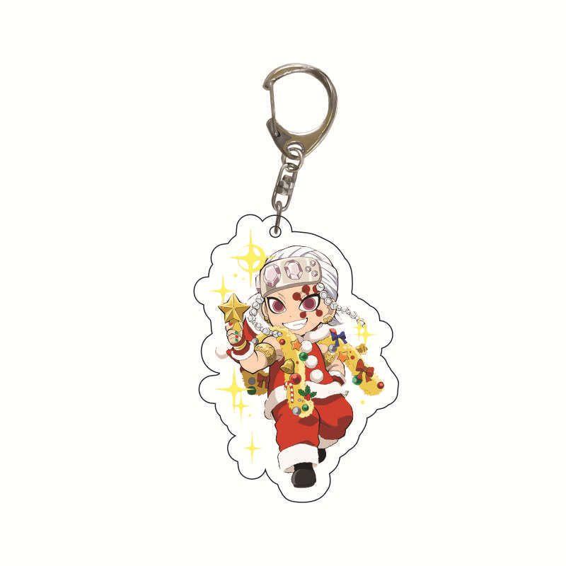 Elegante Chaveiro de Natal de Demon Slayer com Design de Tanjirou Nezuko Zenitsu Giyuu
