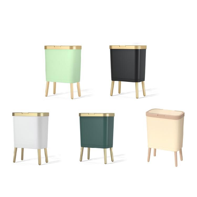 Standing Trash Can Trash Bin with Press Open Lid Neutralizes Odors Standard Garbage Bags Trash Can