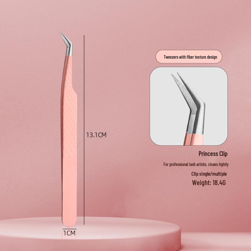 Gold Stainless Steel Precision Eyelash Tweezers for Grafting and Separation
