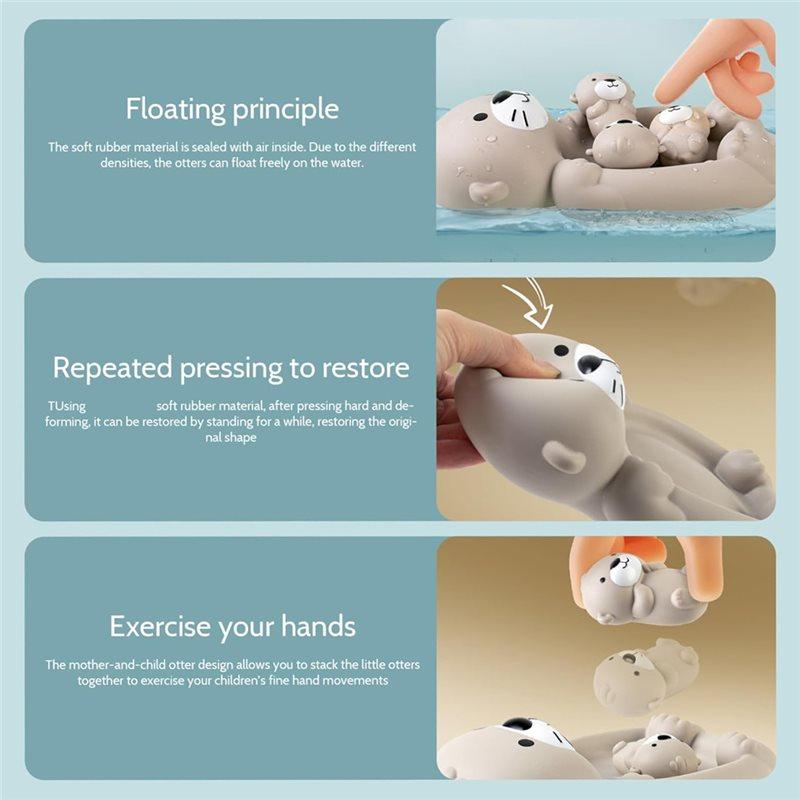 Good-Stackable, Easy To Clean 4 Pack Bathtub -Cute Floating Rubber Bath Safe For Toddlers