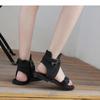 Fashion Buckle Strap Low Heel Women's Roman Style Sandals