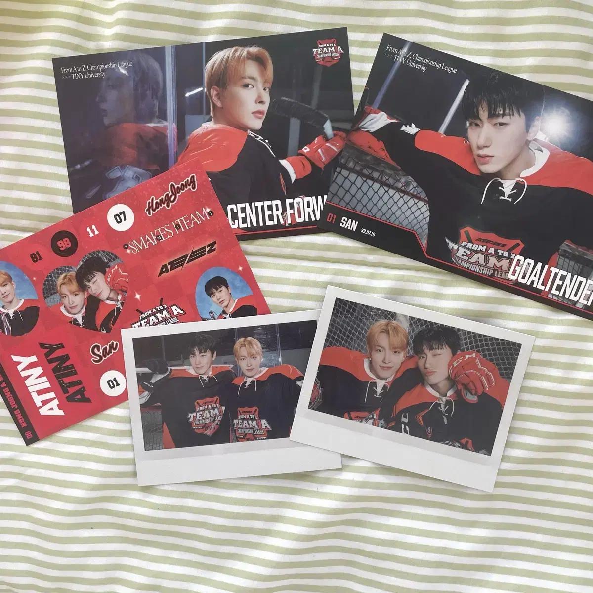 

ATEEZ Ateez Хонджун Чхве Сан Фанмитинг Полароид Открытка Хоккей