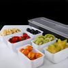 Fruit Box Condiment Container 4-6 Grids With Lid Large Capacity Bar Divided Fruits Bowl Household Seasonin Box Food Storage