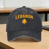 Lebanon Flag Map Sun Baseball Cap  Casual Women Unisex Washed Trucker Hat SunProof Design Outdoor Gym Baseball Caps Gift