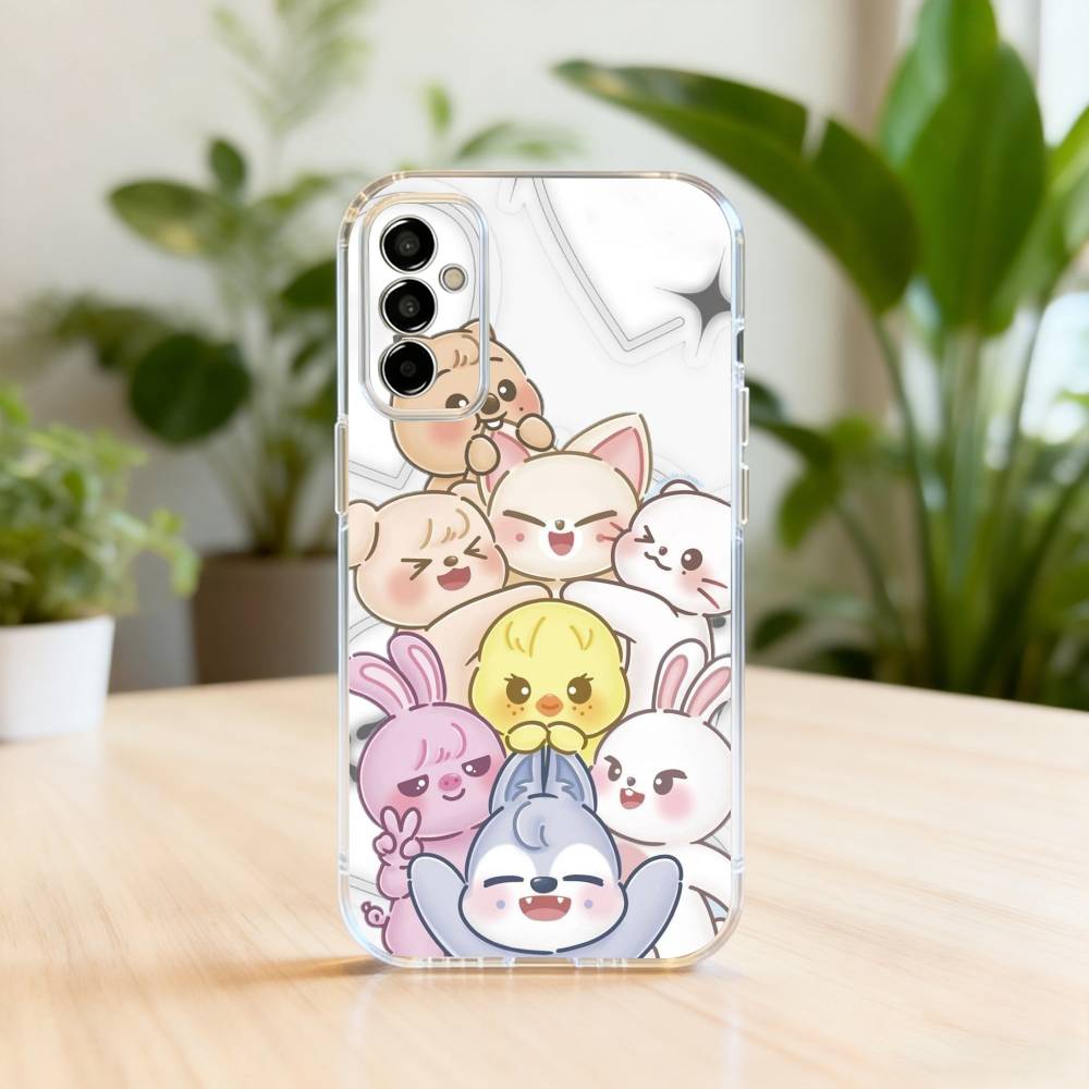 Band S-Stray Cartoon singer Kids-SK  Phone Case Transparent Silicone Soft For SamsungA10,12,20,21S,30,31,40,50,51,52,70,71 Samsung a52 a52S