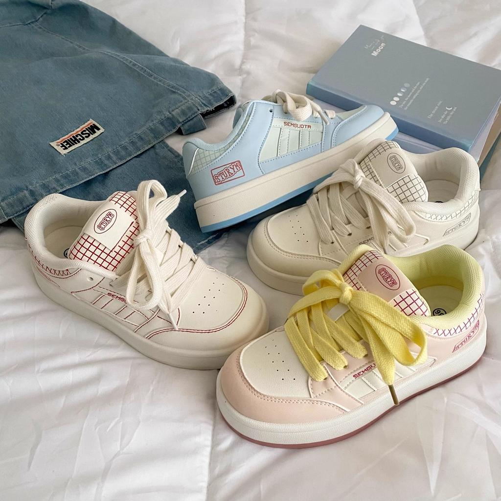 Fashion zapatillas de mujer 2025 Pink Chunky Platform Sneakers Women's Chic Casual Shoes Trendy Slip-On with Dress Comfortable Daily