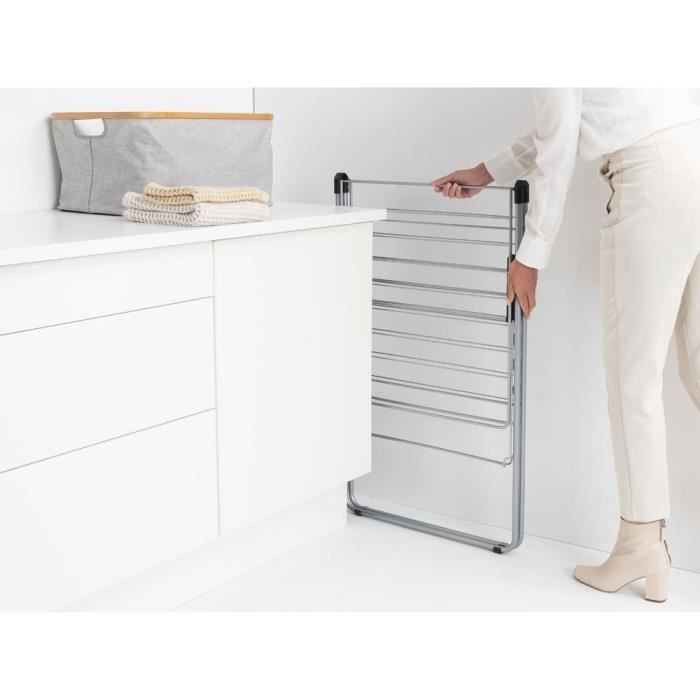 Brabantia - hangon - etendoir à linge - 20 m - metallic grey