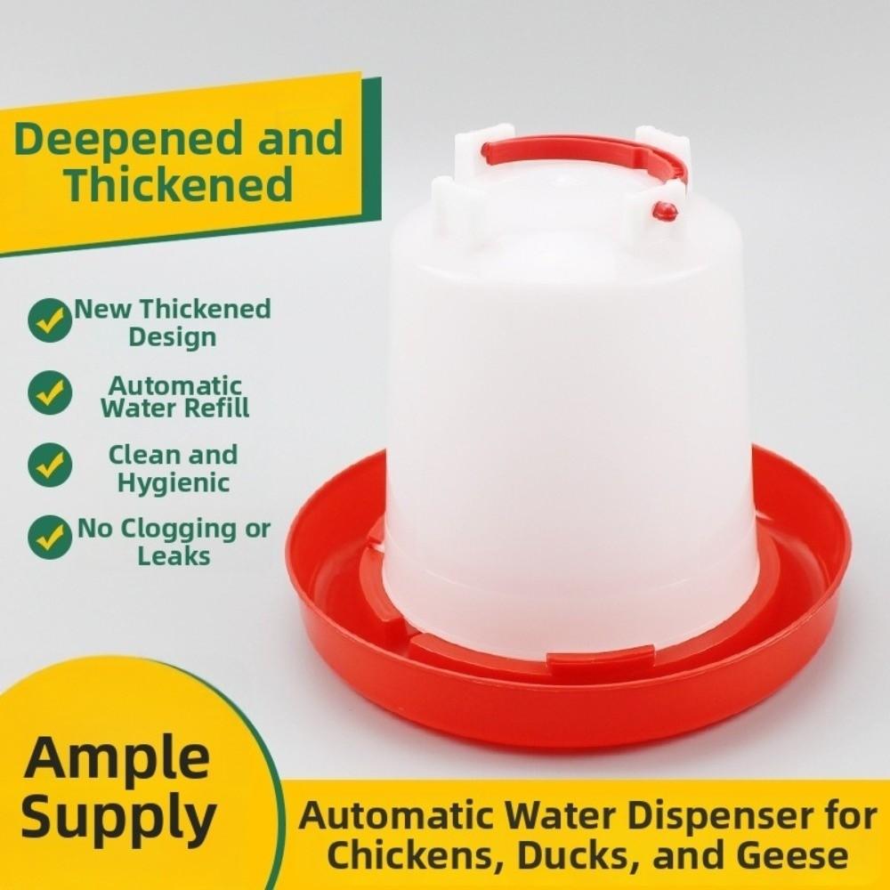 1.5L 8L 15L Poultry Drinker Feeder Plastic Water Container Durable Bird Chick Waterer Chicken Coop