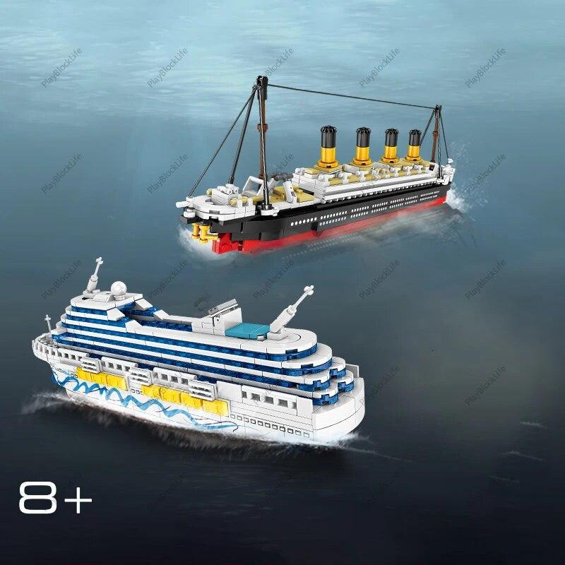 

Титаник Креативные и интересные роскошные классические круизы Украшение дома Строительные блоки Кирпичи Подарки