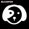 BLKUOPAR Flower Dog Car Stickers Sunscreen Personality Decals JDM Accessories Scratch-Proof Laptop Waterproof Vinyl Anime Decor