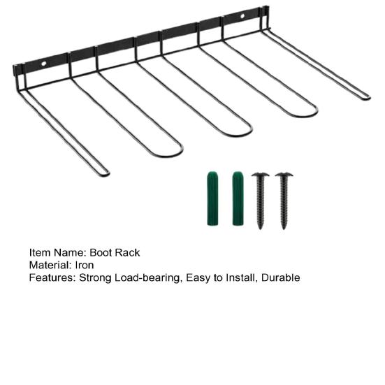 Wandmontierter Stiefelständer Schuhtrockner Stark belastbar Nicht leicht verformbar Robuster Metall-Stiefelorganizer