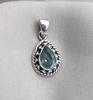 Sterling Silver Blue Topaz Pendant Necklace: December Birthstone Gift