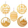 Eid Mubarak Anhänger Ramadan Dekoration 2026 Acryl Gold Mond Stern Ornamente Ramadan Kareem Hängende Dekoration für Muslimische Party