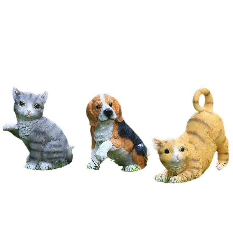 Cute Animal Garden Statues, Rabbit Squirrel Hedgehog Resin Figurines, Farmhouse Outdoor Decor for Yard, Garden Decoration