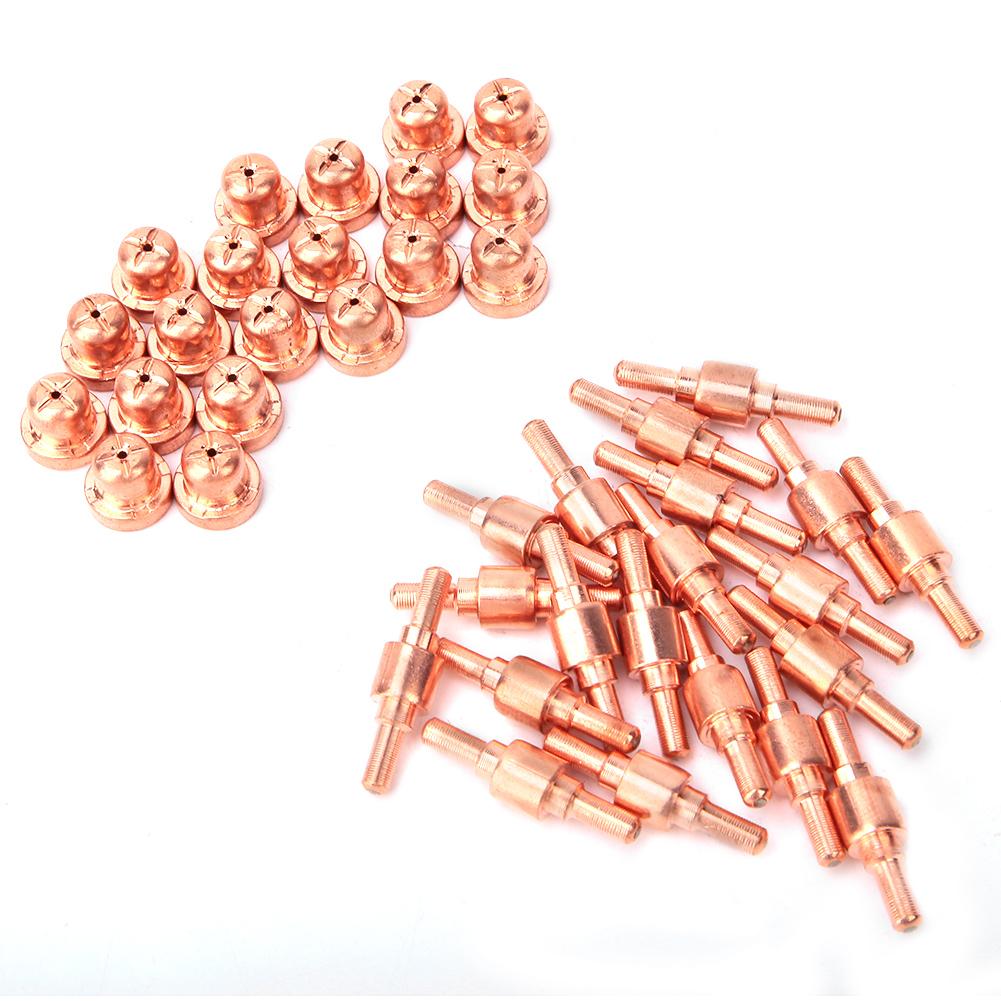 40pcs Cutter Consumables Electrode Nozzle Tip for PT31 LGK40 Torch