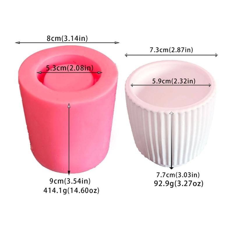 Cylinder Candle Holder Resin Moulds Candlestick Silicone Mold Casting Mould DIY Concrete Epoxy Resin Mold for Home Decor