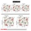 2pcs 2D Flat Printing Curtain Floral Roses Hope Polyester Without Electricity Holiday Decorations for Outdoor and Home Garden