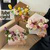 5Pcs Creative Envelope Flower Boxes Hand-folded Flowers Gift Bag Florist Bouquet Packaging Materials DIY Wedding Party Supplies