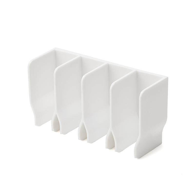 Wall-Mounted Bathroom Organizer White Transparent Cosmetic Storage Shelf
