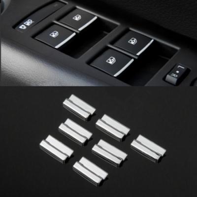 For Cadillac XTS 2015- 7PCS ABS Window Lift Switch Button Sequin Trim