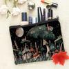 Mushroom Patterned Makeup Bag with Zipper Closure, Casual Large Toiletry Pouch for Women Poppy Cosmetic Bag for Travel Bag