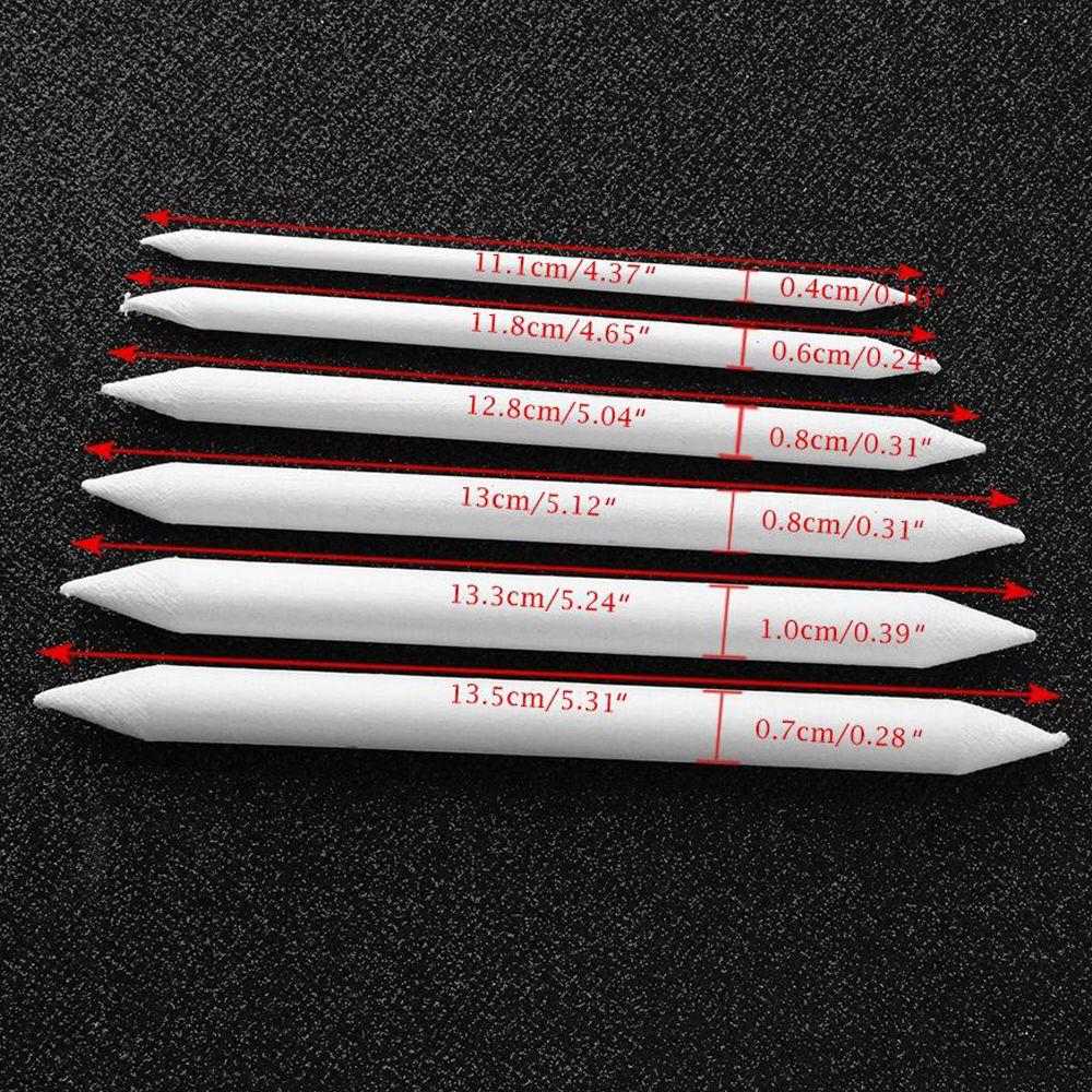 6 PCS Craft Pencil Sharpener Graffiti Artist Tortillon Blending Smudge Sketch Drawing Pen Sandpaper