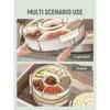 Divided Serving Tray Portable Snackle Box Container with Lid and Handle for Fruits Snacks Charcuterie Vegetable Kitchen Spices