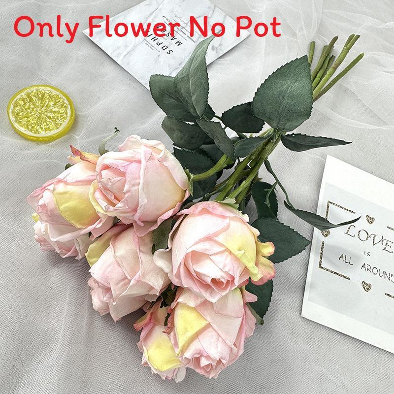 Flower Rose Elegant Bouquet With Silk Cloth For Photography And Event Decoration