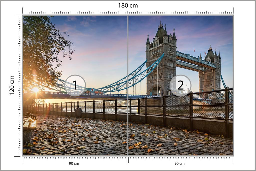 Photomural London Tower Bridge Self-Adhesive Mural 180x120