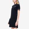 Fila Solid Color Casual Sports Polo Dress Women Dresses Black F11W228301FBK