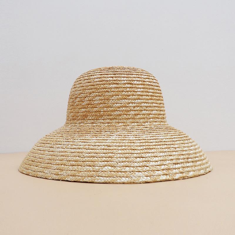 Summer French Retro Hepburn Style Big Brim Straw Straw Straw Straw Hat Women's Fashion Wholesale Vacation Seaside Beach Hat