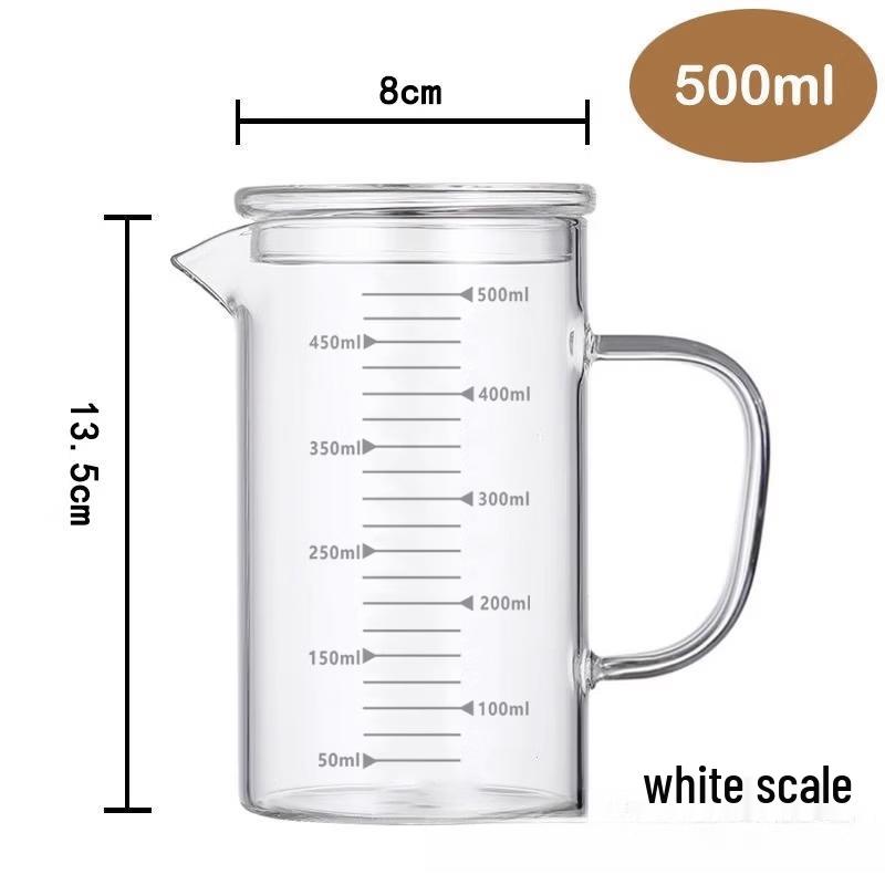 High Borosilicate Glass Measuring Cup with Lid