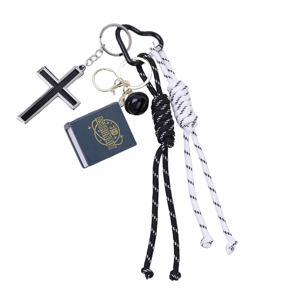Creative Camera Star Keychain For Women Hand Woven Nylon Rope Bag Charm Aesthetic Bag Accessories Backpack Pendant