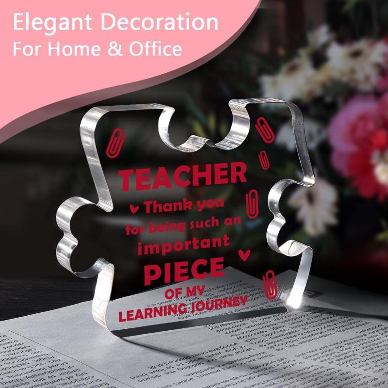 Best Teacher Ever Acrylic Sign - Appreciation & Graduation Gift for Educators