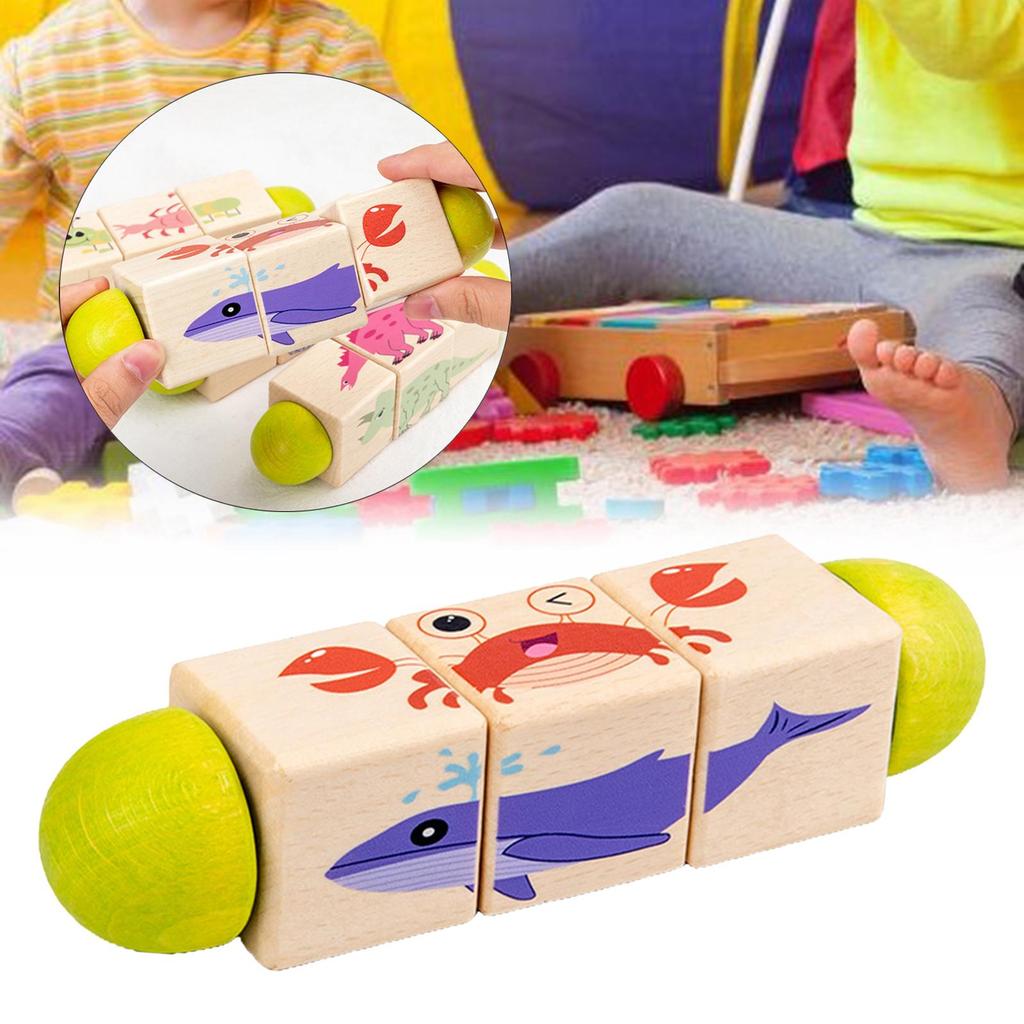 Rotating puzzle children toys Building Blocks Educational Toys Jigsaw Toys for Preschool