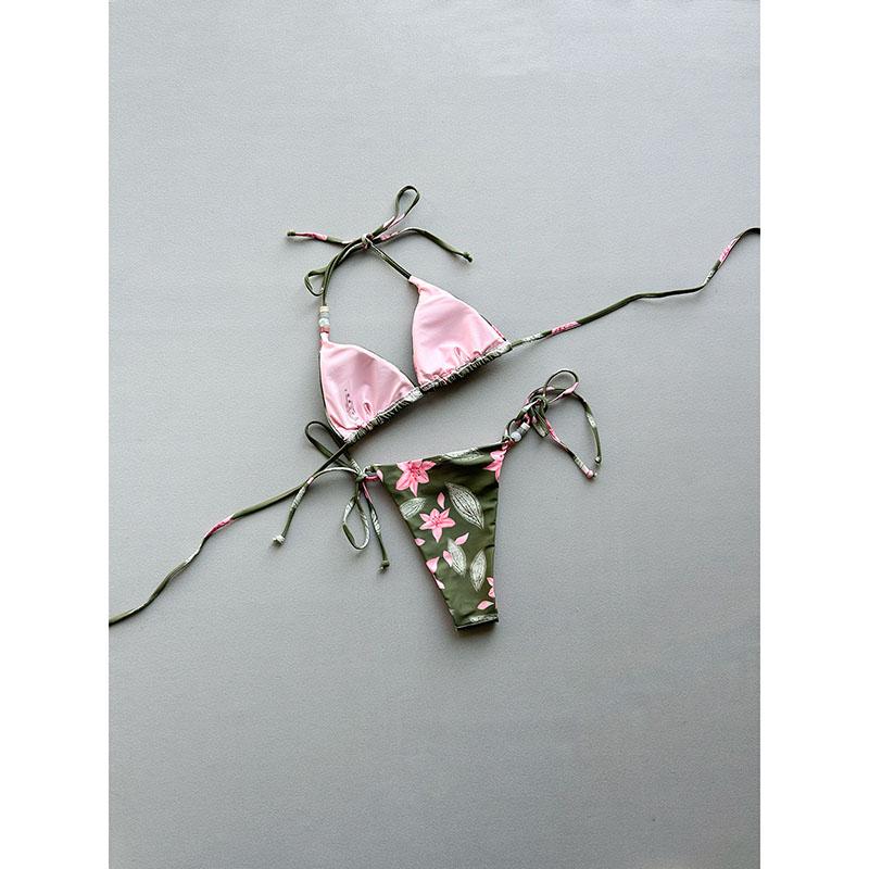 Micro Bikinis Sexy Women Swimsuit Swimwear Female Floral Thong Bikini Set Biquini Bathing Suit Swimming Suit Beachwear