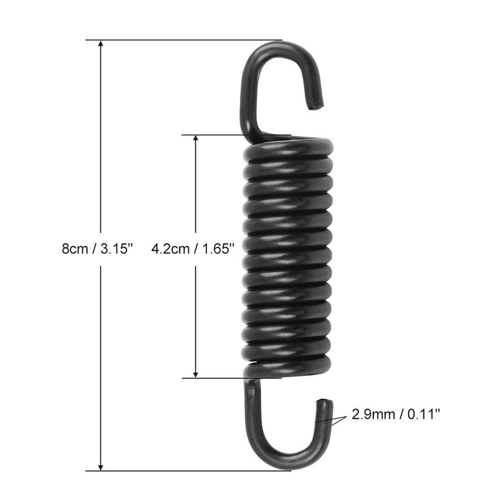 uxcell Motorcycle Kickstand Spring Main Bracket Kickstand Return Spring Jog50 8cm Length Black