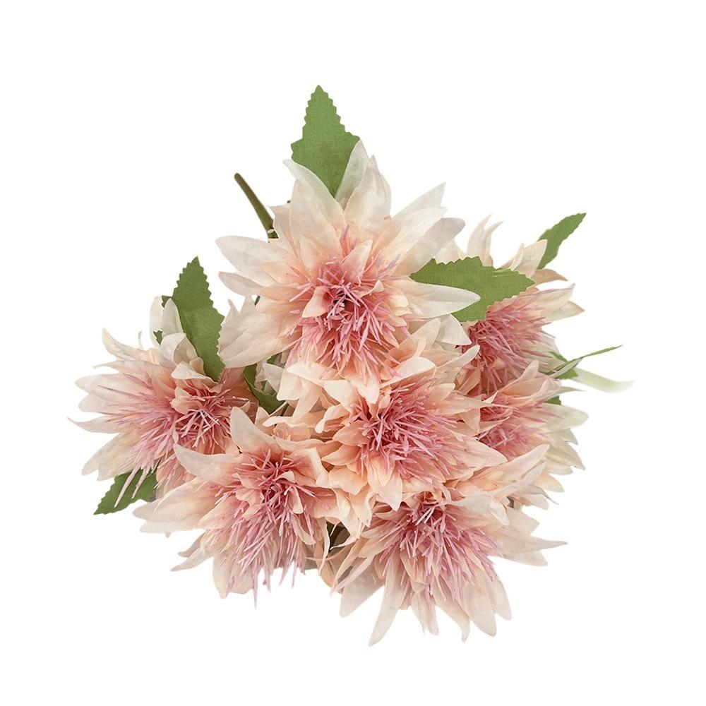 

Multicolor Sea Anemone Artificial Flower 7 Flower Arrangement Material Simulation Flower Photo Prop Green Leaves розовый