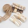 2Meters Linen Burlap Ribbon Handmade DIY Craft for Christmas Gifts Wedding Decoration Bouquet Flower Bowknot Packaging Supplies