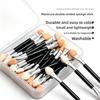 30Pcs/set Nail Art Magic Mirror Powder Applicator Stick Double Head Sponge Stick Eyeshadow Brush Disposable Nose Shadow Stick Makeup Tool