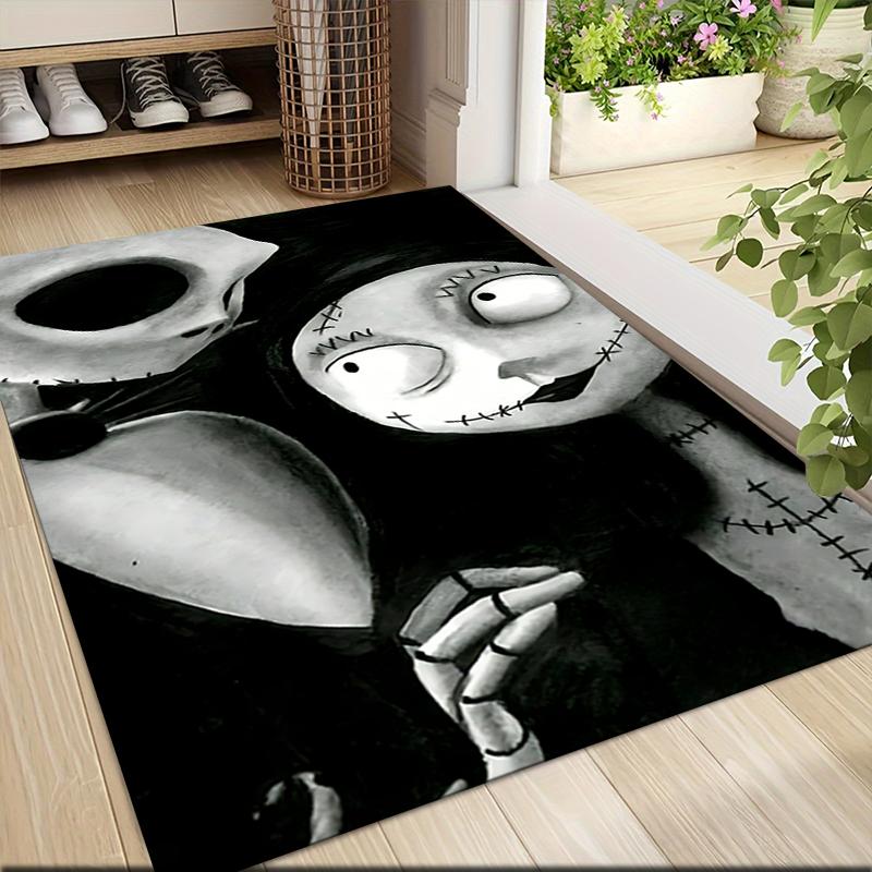 Nightmare Before Christmas Art Carpet Rug Soft Washable Anti Slip Home Living Room Sofa Mats Personalized Christmas Rug