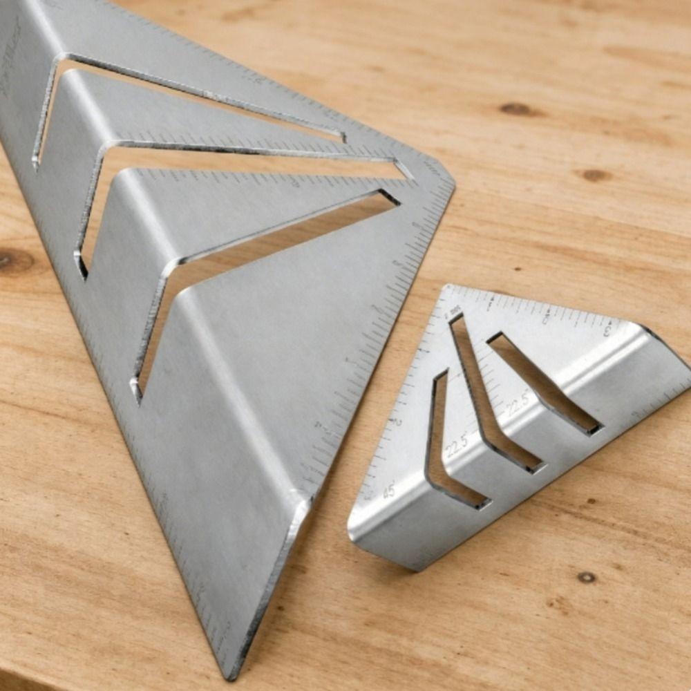 3PCS Metal Marking Square Tube Folding Ruler Stainless Steel Measuring Tools DIY Enthusiasts