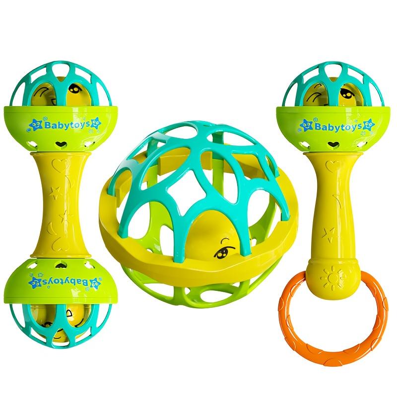 Colorful Hand-Cranked Bell & Ball Toy for Infants & Young Children - Safe ABS Material, Sensory Learning