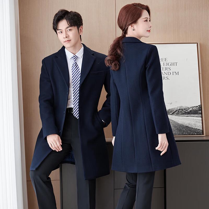 Professional Wool Blend Mid-length Work Coat