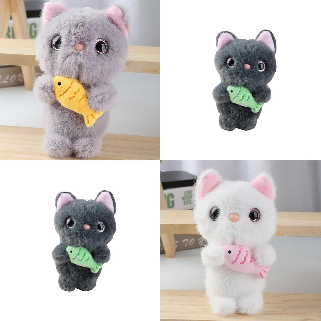 Plush Cat Keychain With Pp Cotton Filling For Bag Decor And Collectible Toy