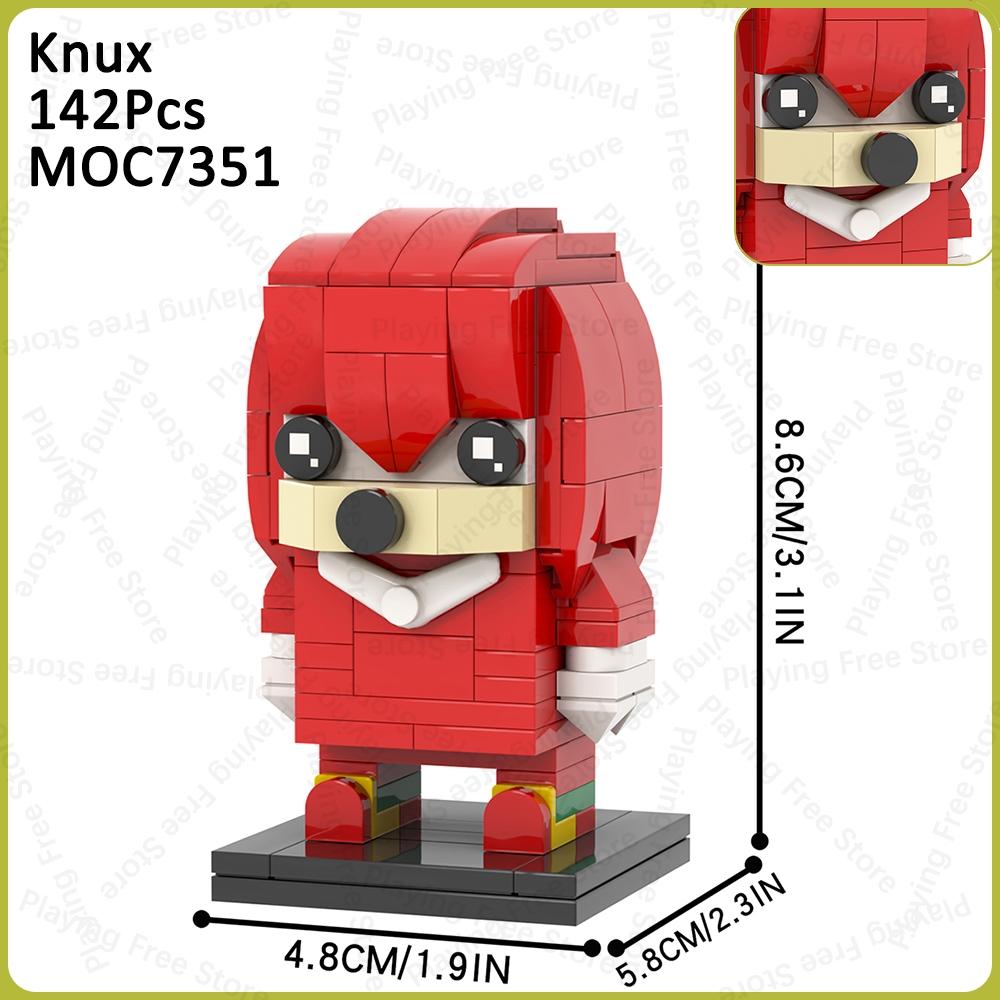 MOC Hedgehog Brickheadzed Dr Eggman Tails Bricks Anime Game Figures Compatible Building Blocks Toys For Children Adults Gift DIY