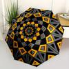 1pc Kaleidoscope Pattern Automatic Folding Umbrella, Portable & Foldable Design with 8 Ribs, Casual Outdoor Accessory Halloween and Christma